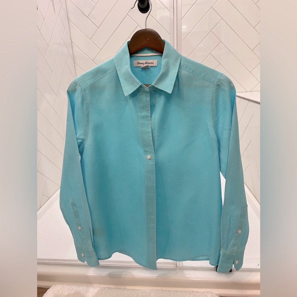 Tommy Bahama women’s button down linen shirt XXS